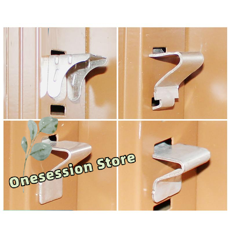 Office Furniture Solutions - 10PCS Heavy-Duty Steel Shelf Clips Adjustable
