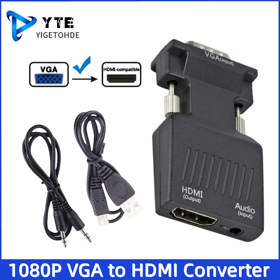 Adjustable Laptop Table - YIGETOHDE VGA to HDMI Converter 1080P