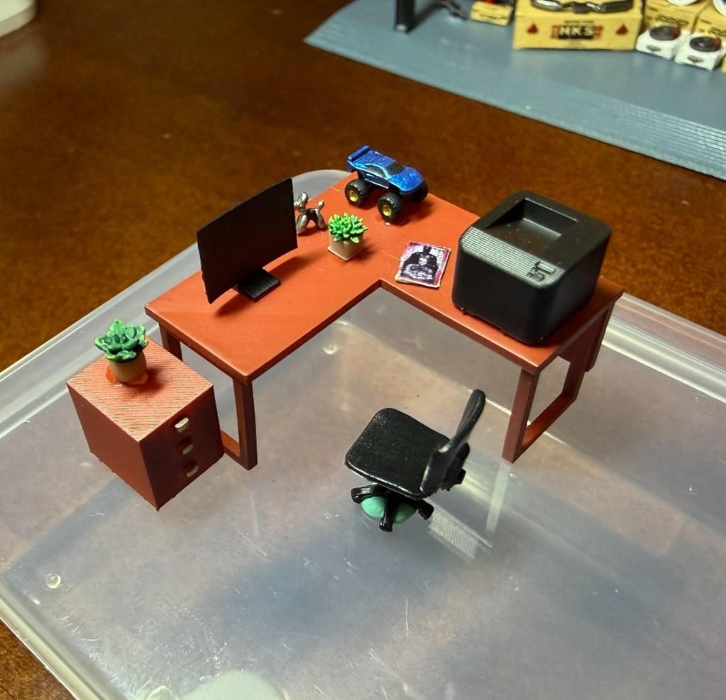 Office Furniture Solutions - Diorama 1/64 Office Models Set Garage