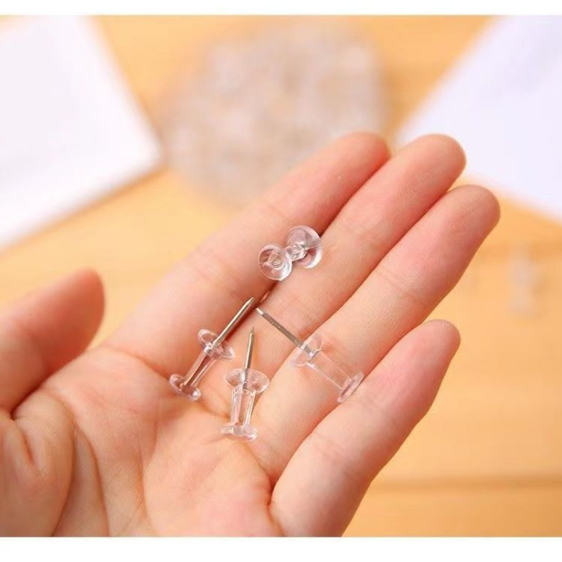 50/100Pcs Push Pins Transparen - огляд і ціна Office Furniture Online