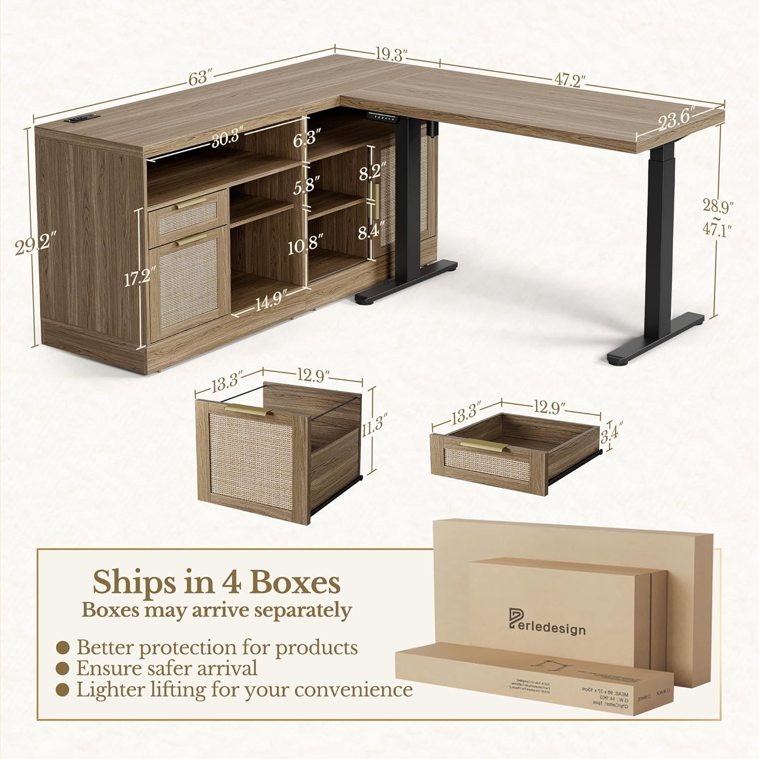 Home Office Furniture Set, 48' - огляд і ціна Office Furniture Solutions