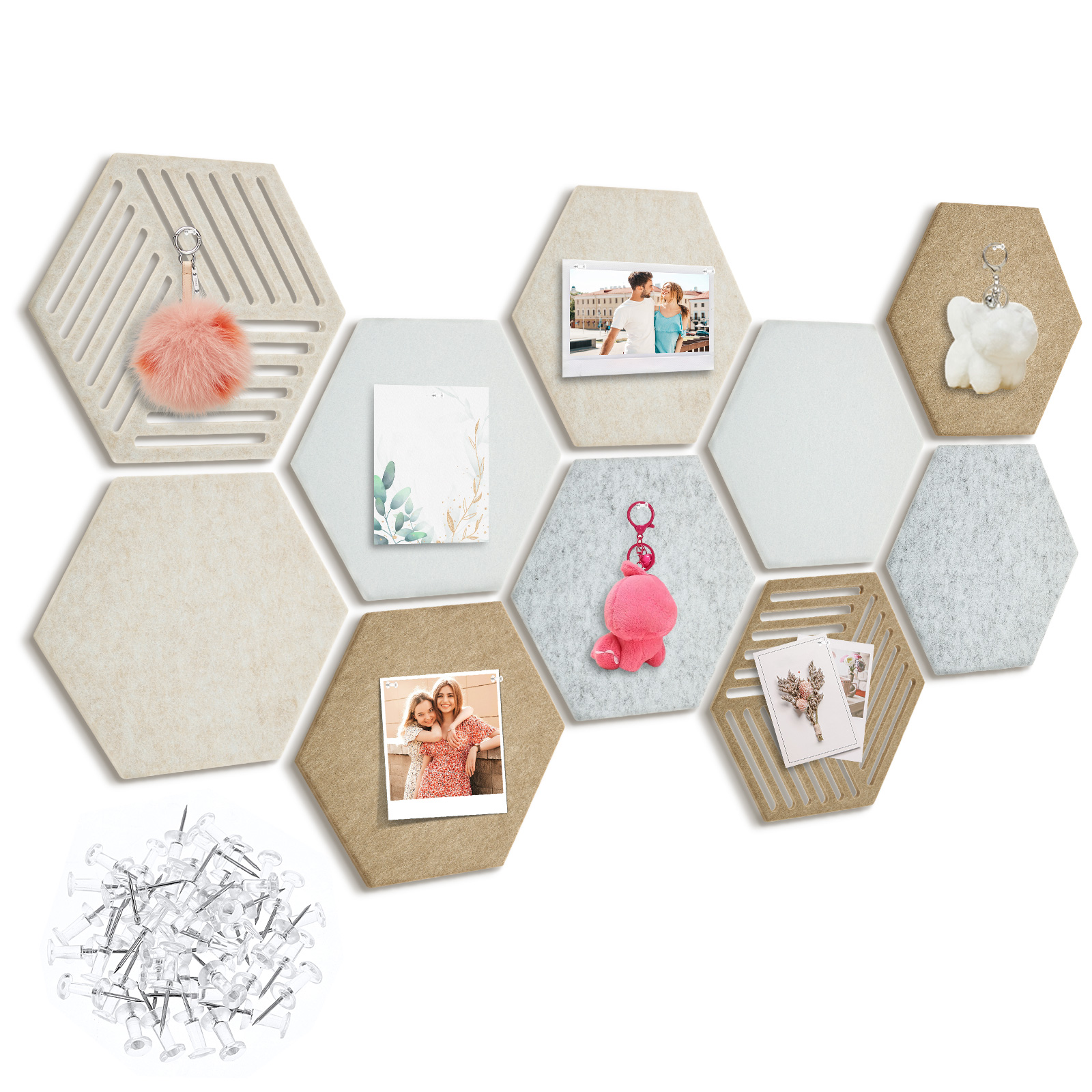 10/2Pcs Hexagon/Arched Felt Co - огляд і ціна Office Furniture Online
