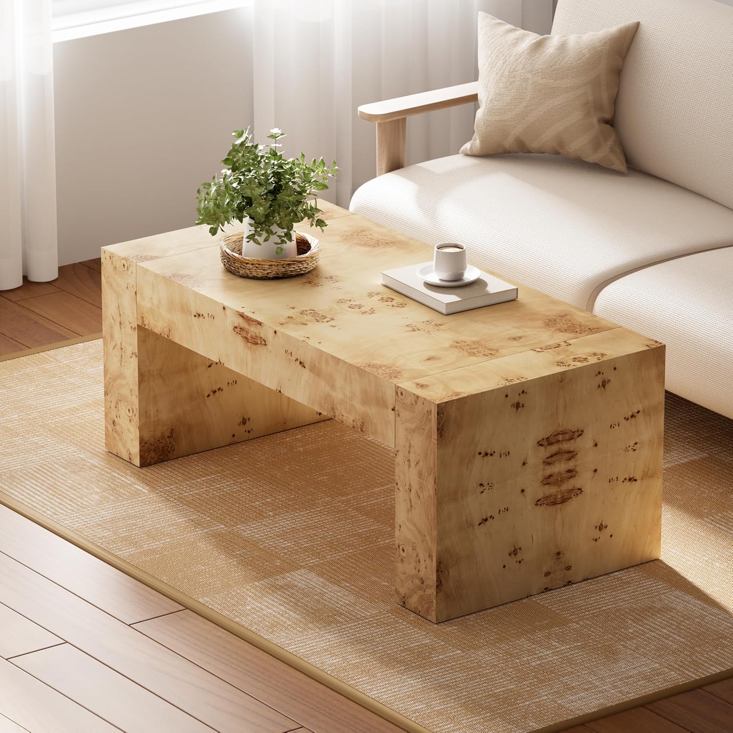 Burl Finish Modern Coffee Tabl - огляд і ціна Office Furniture Center