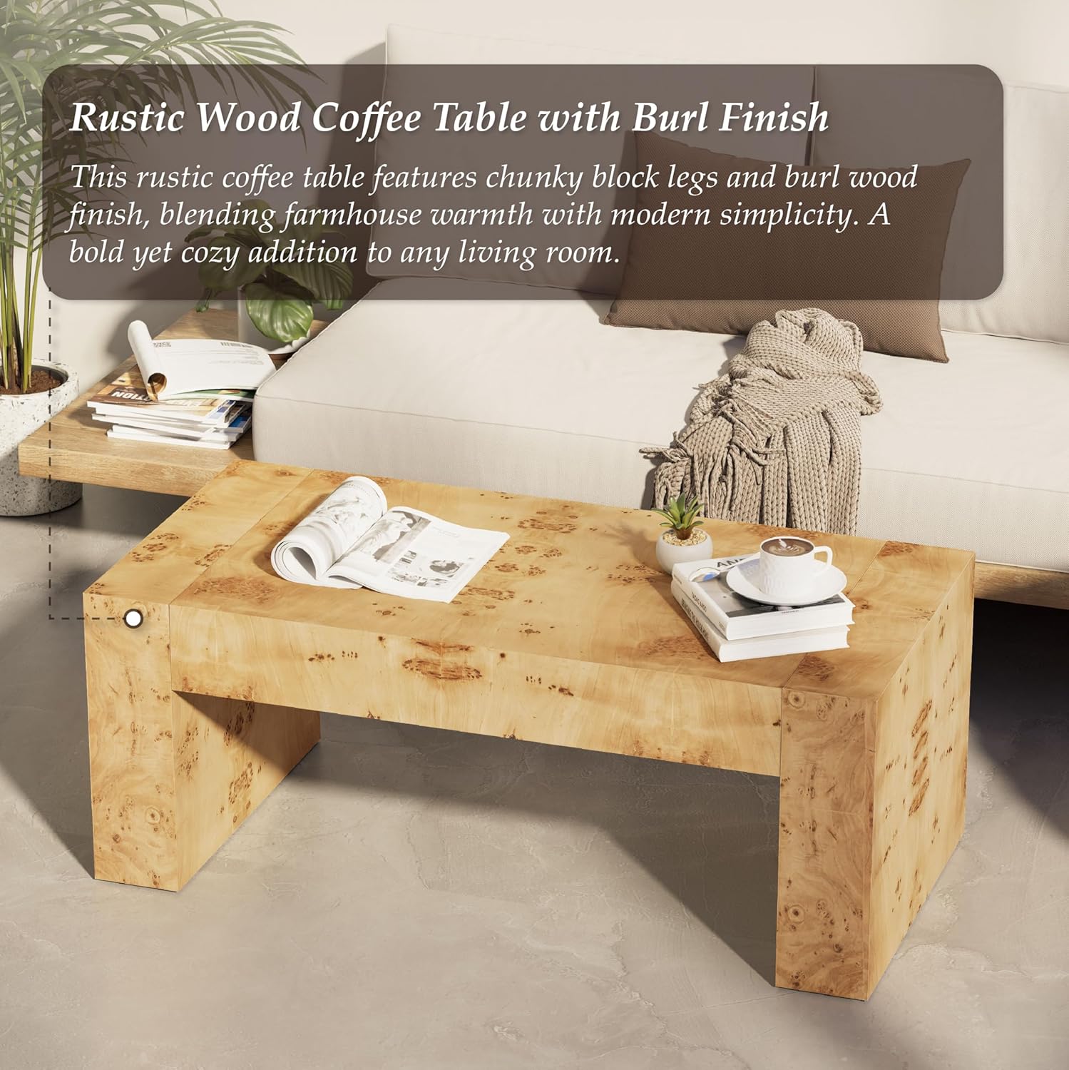 Burl Finish Modern Coffee Tabl - огляд і ціна Office Furniture Center