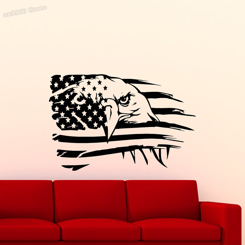 American Flag Wall Decal Eagle - огляд і ціна Office Furniture In Usa