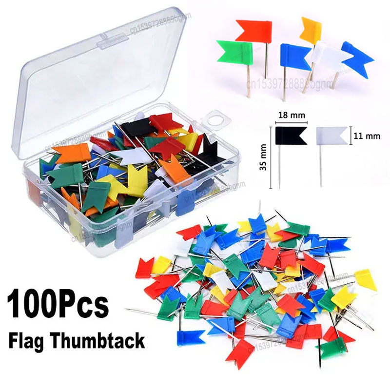 100Pcs Color Set 35mm Flag Thu - огляд і ціна Office Furniture Online