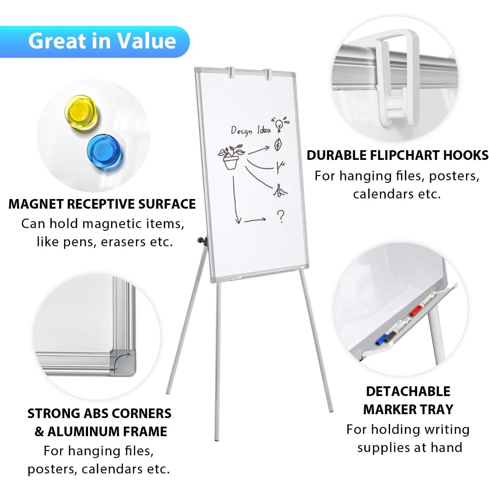 Portable Magnetic Dry Erase Ea - огляд і ціна Whiteboard Easel Tripod