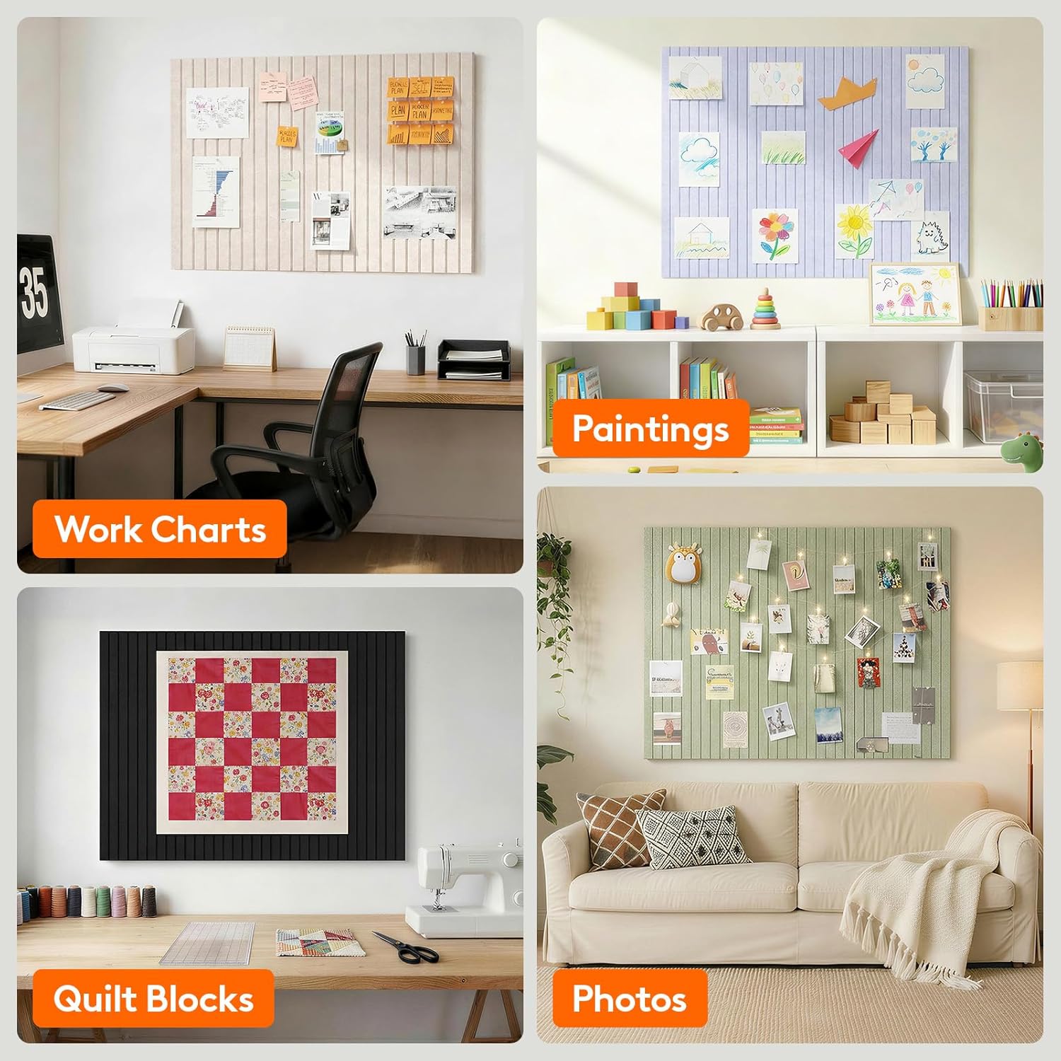 SW 6 PCS  Felt Wall Tiles，Cork - огляд і ціна Office Furniture Online