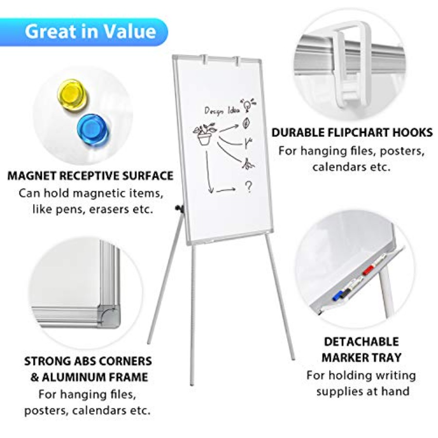 Easel Whiteboard - Magnetic Po - огляд і ціна Whiteboard Easel Tripod