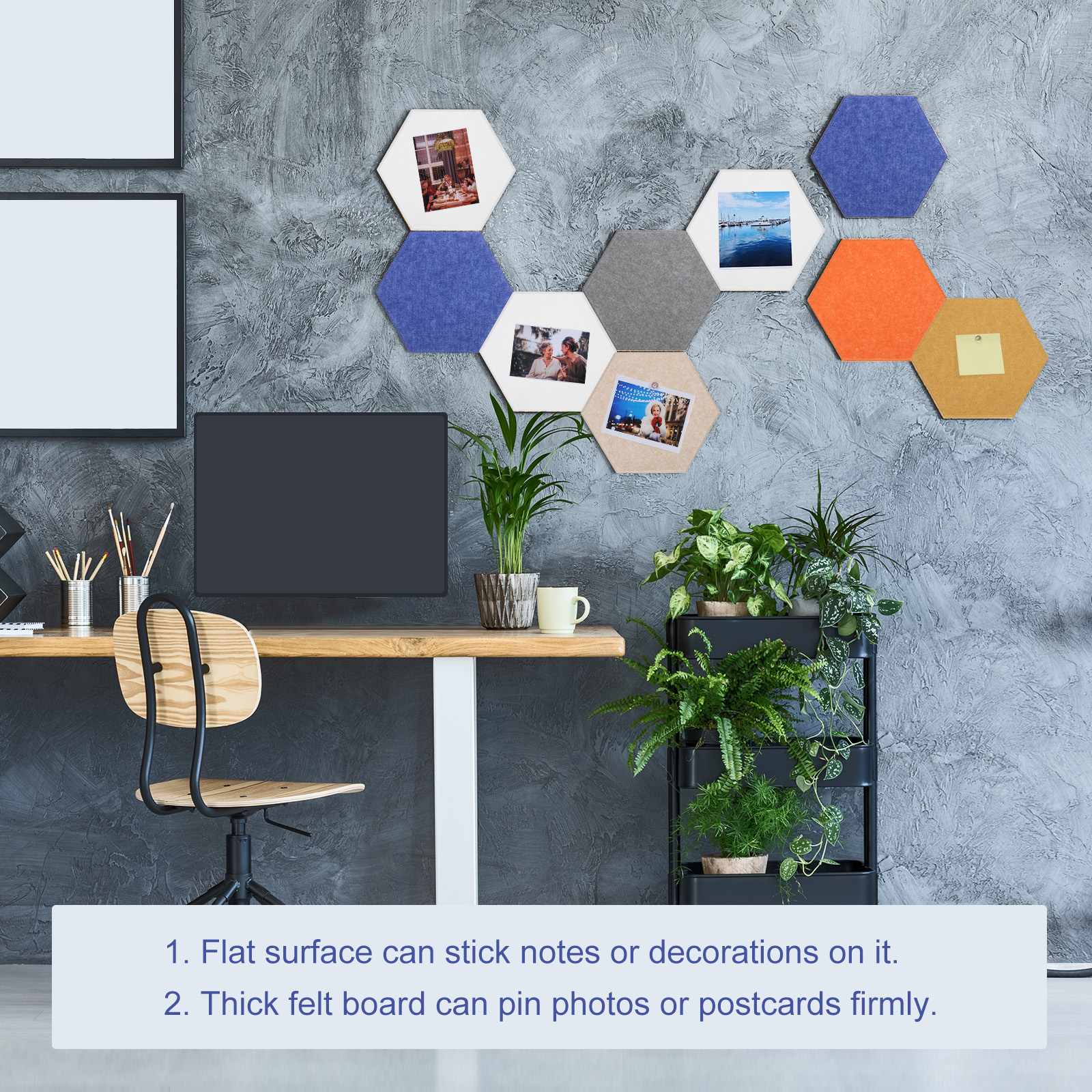 6Pc 30x26cm Felt Bulletin Boar - огляд і ціна Office Furniture Online