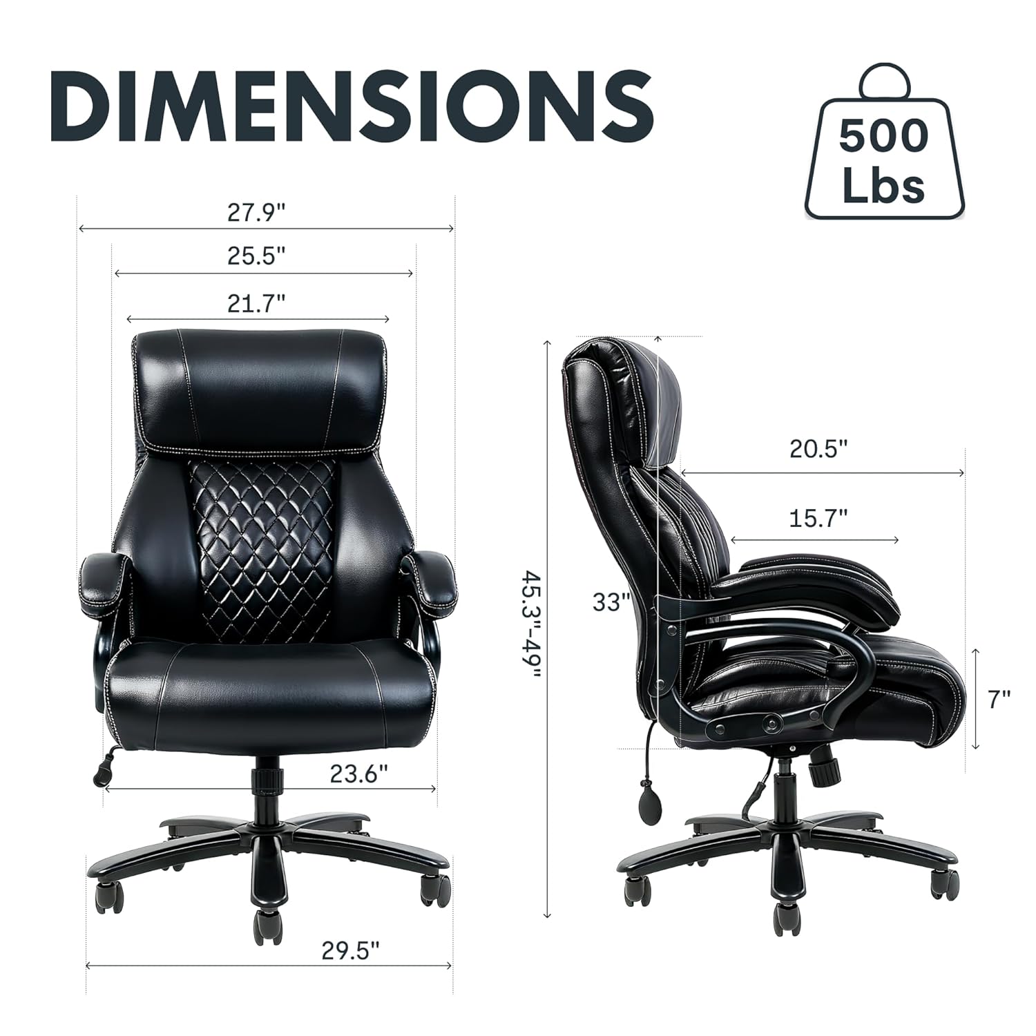 500lbs Big and Tall Office Cha - огляд і ціна Office Furniture Plus