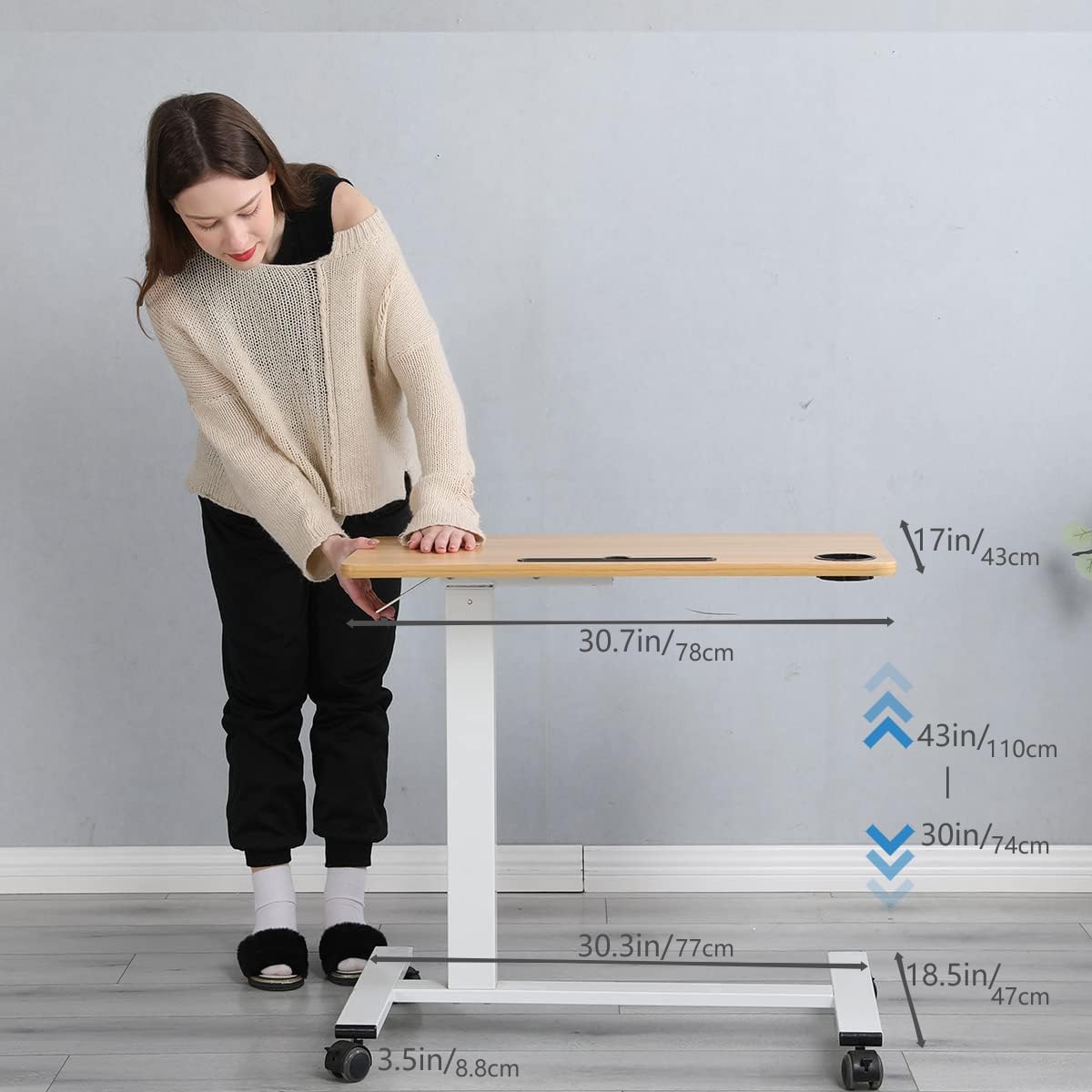 Overbed Bedside Table, Hospita - огляд і ціна Adjustable Laptop Table