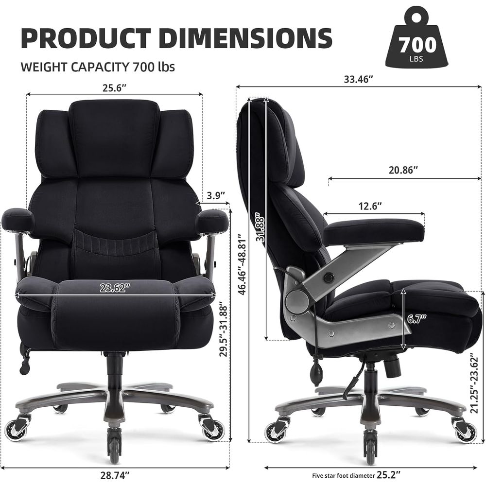 Extra Wide High-Back Desk Chai - огляд і ціна Office Furniture Plus