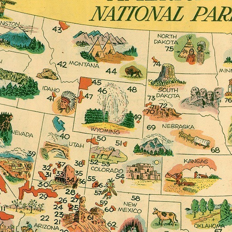 Vintage National Parks and Mon - огляд і ціна Office Furniture In Usa