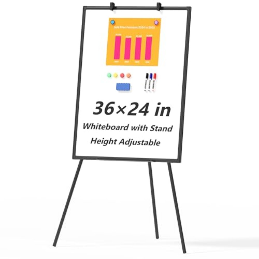Large Whiteboard Easel with St - огляд і ціна Whiteboard Easel Tripod
